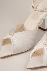 Pantofi de mireasă decupați din satin Eva
