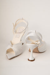 Pantofi de mireasă decupați din satin Eva