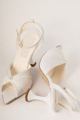 Pantofi de mireasă decupați din satin Eva