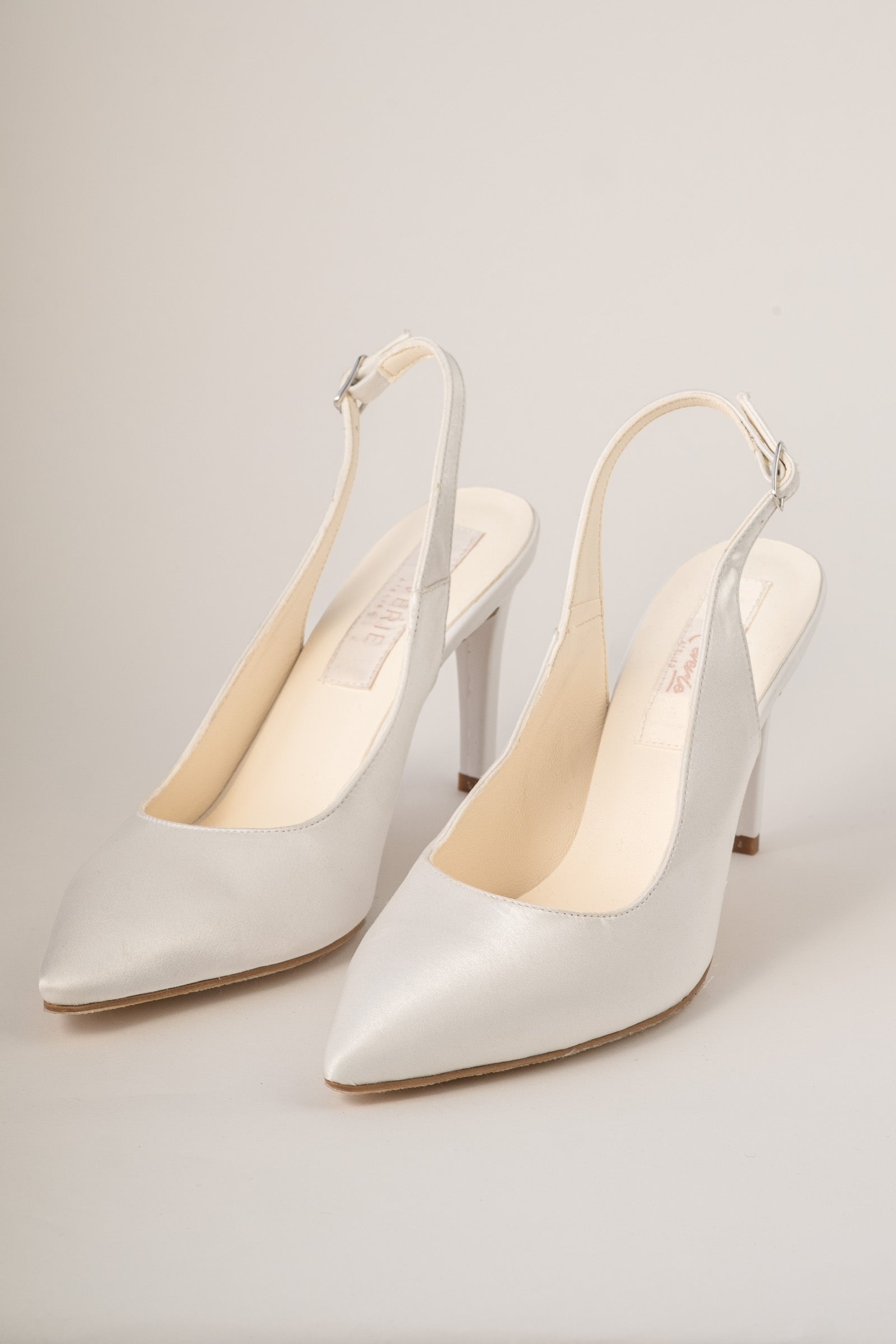 Pantofi de mireasă eleganți din piele și mătase satinată Mara