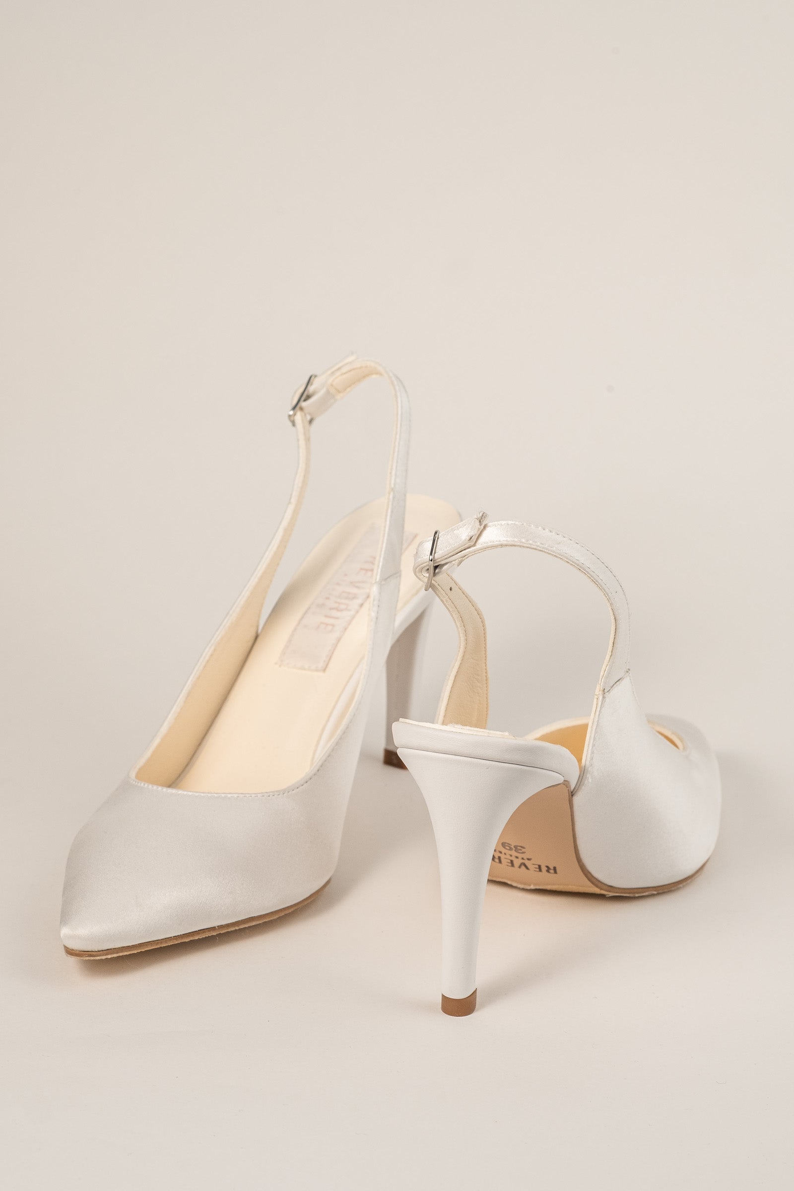Pantofi de mireasă eleganți din piele și mătase satinată Mara