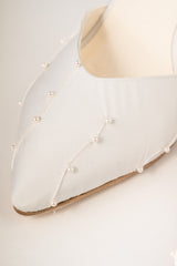 Pantofi de mireasa din matase cu perle LYRA