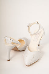 Pantofi de mireasa din matase cu perle LYRA