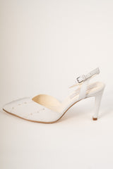 Pantofi de mireasa din matase cu perle LYRA