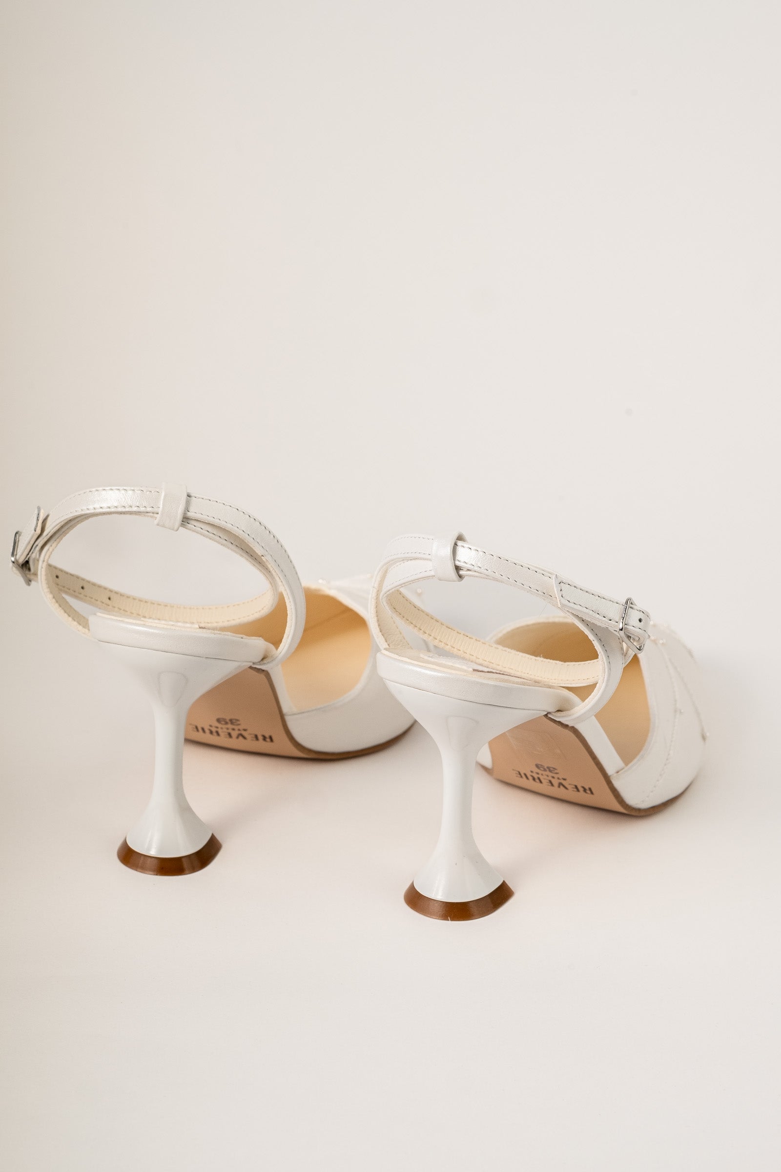 Pantofi de mireasa din piele si matase satinata Aveline