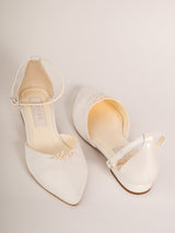 Pantofi fara toc mireasa Elisea