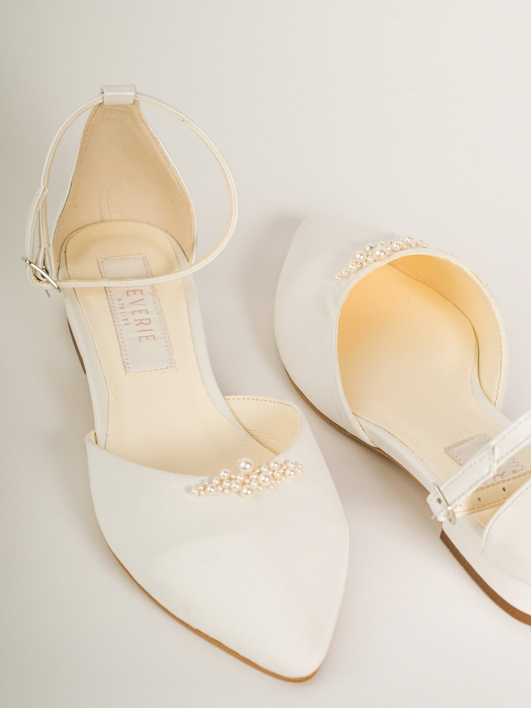 Pantofi fara toc mireasa Elisea