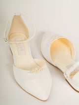 Pantofi fara toc mireasa Elisea