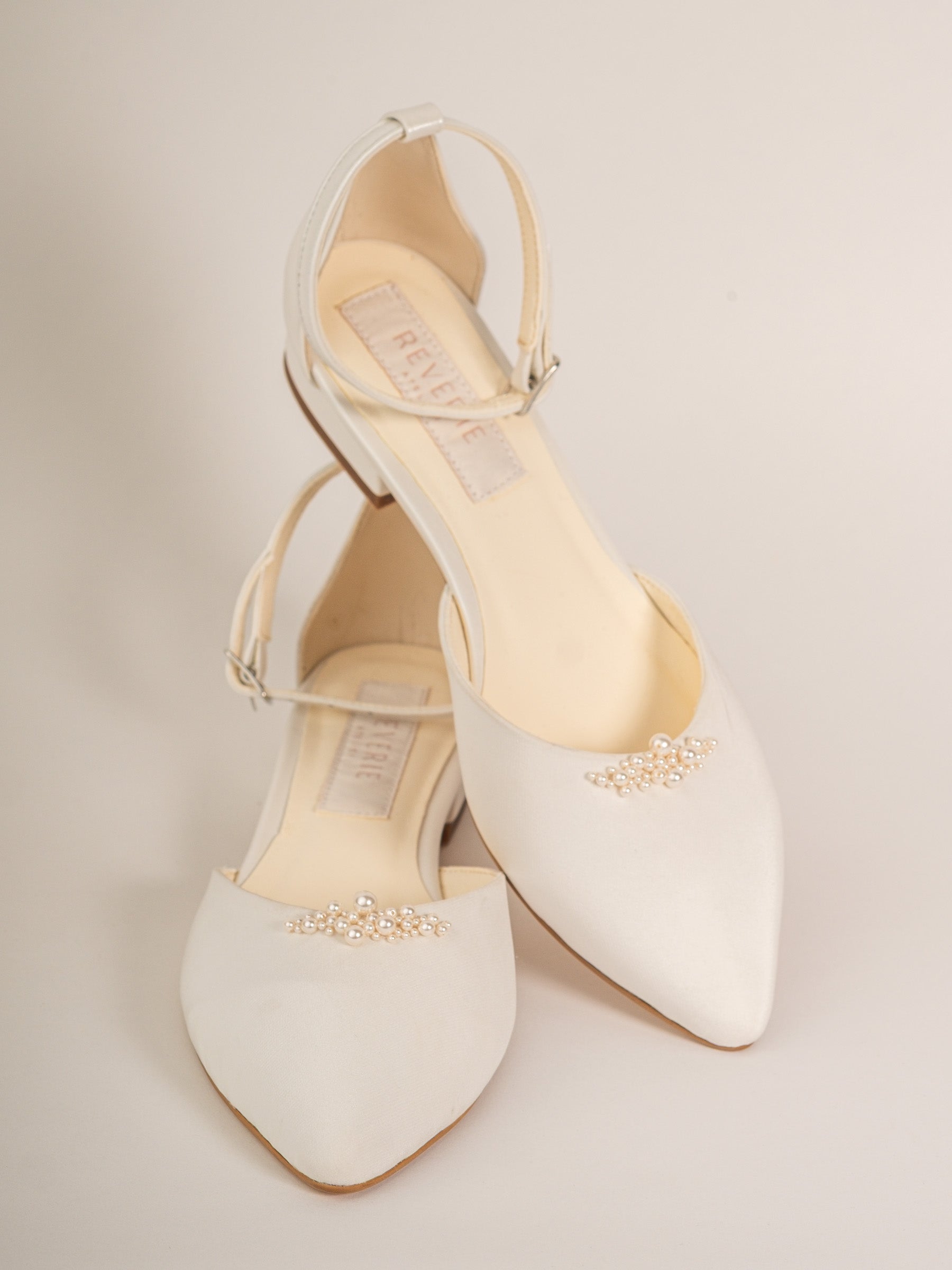 Pantofi fara toc mireasa Elisea