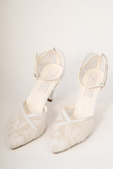 Pantofi mireasa broderie transparenta Alma