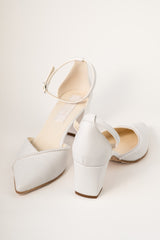 Pantofi mireasa piele cu perle Eira