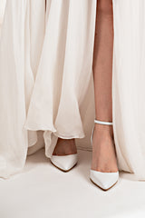 Pantofi mireasa simpli piele Tamia