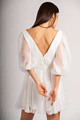 Rochie cununie civila scurta alba Brielle