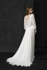 Rochie de mireasa din voal de matase Siona