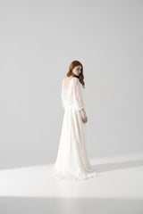 Rochie de mireasa din voal de matase Siona