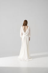 Rochie de mireasa din voal de matase Siona