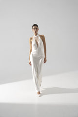 Rochie mireasa halter satin matase Bria