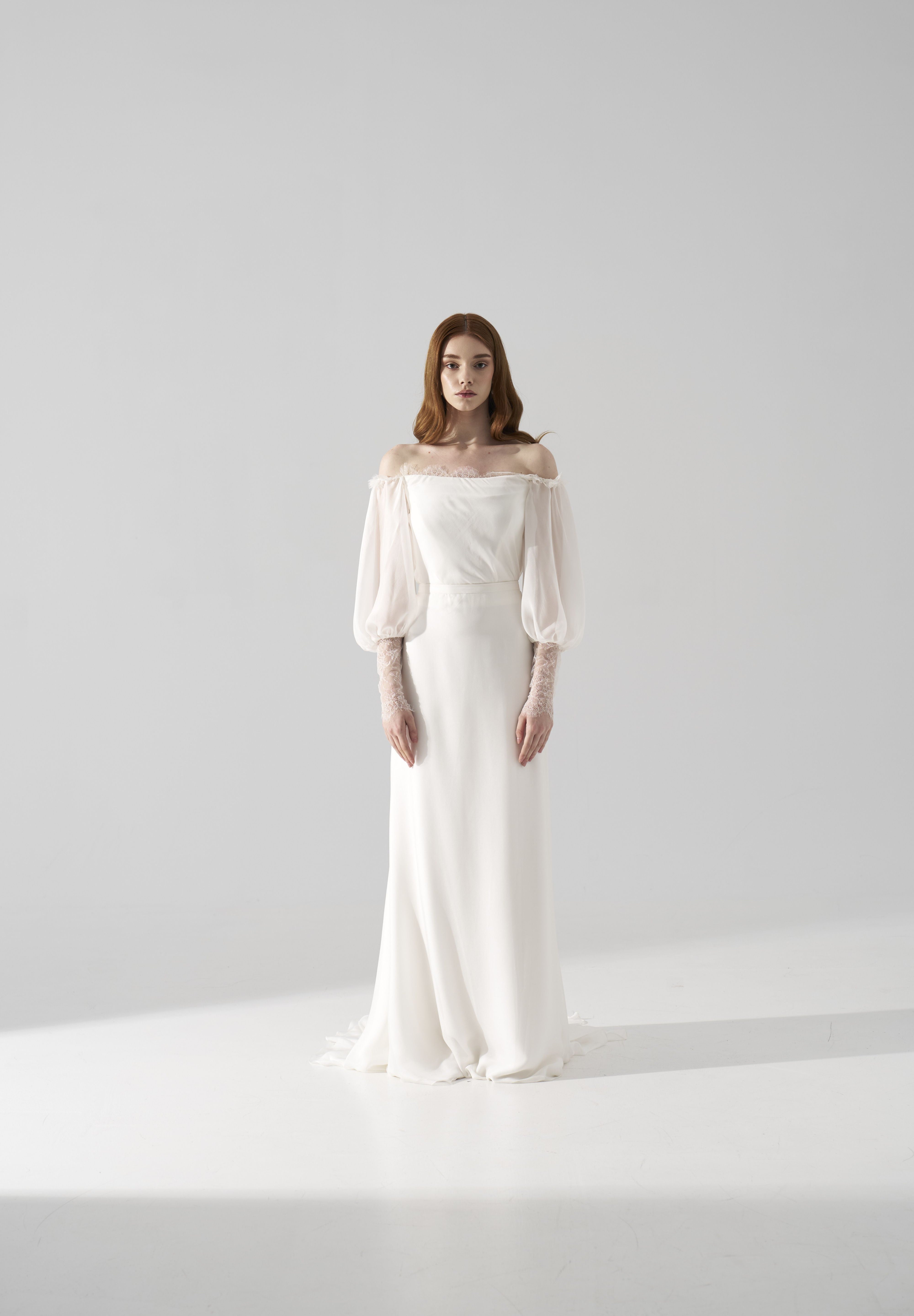 Rochie mireasa maneci Eris