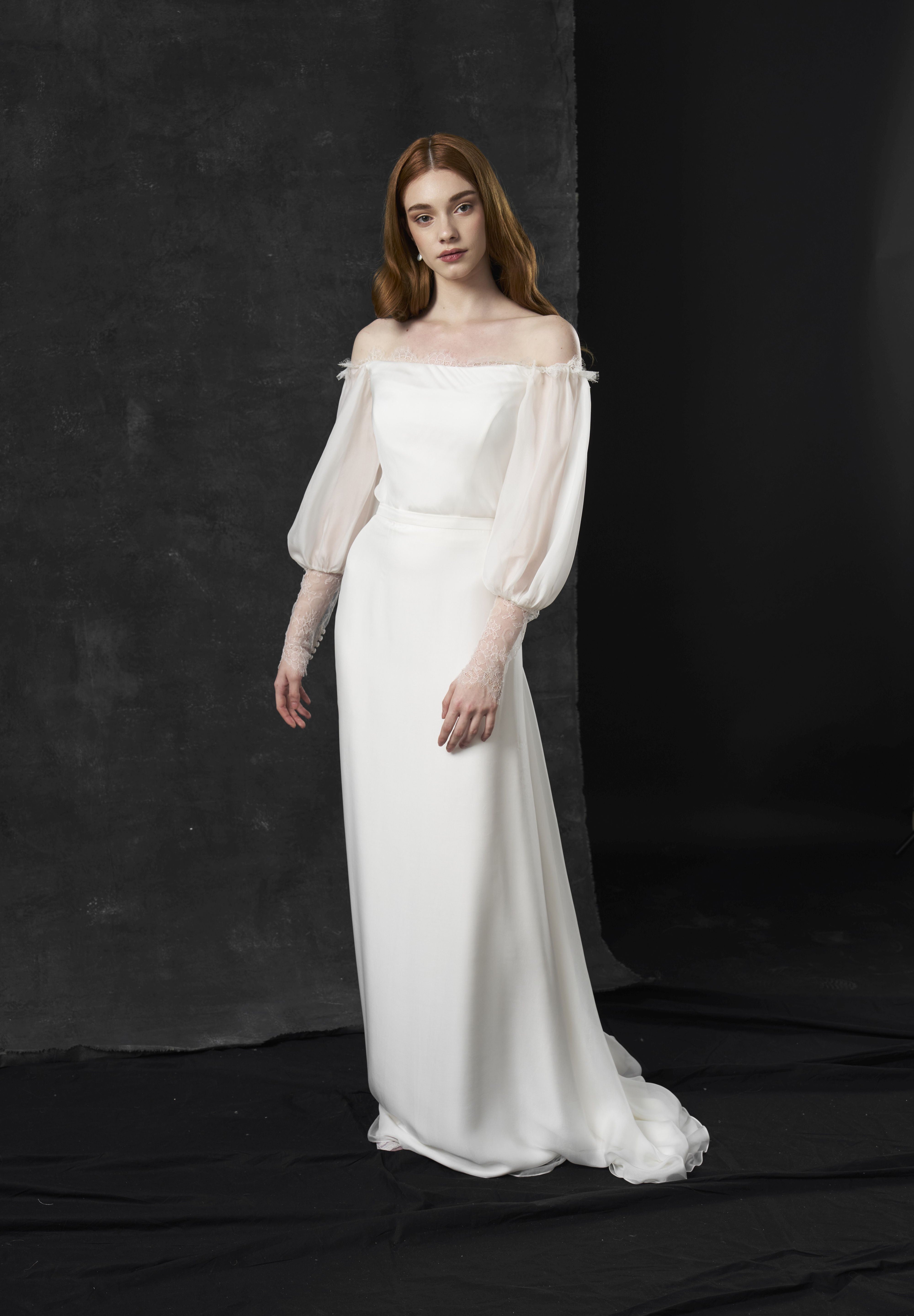 Rochie mireasa maneci Eris