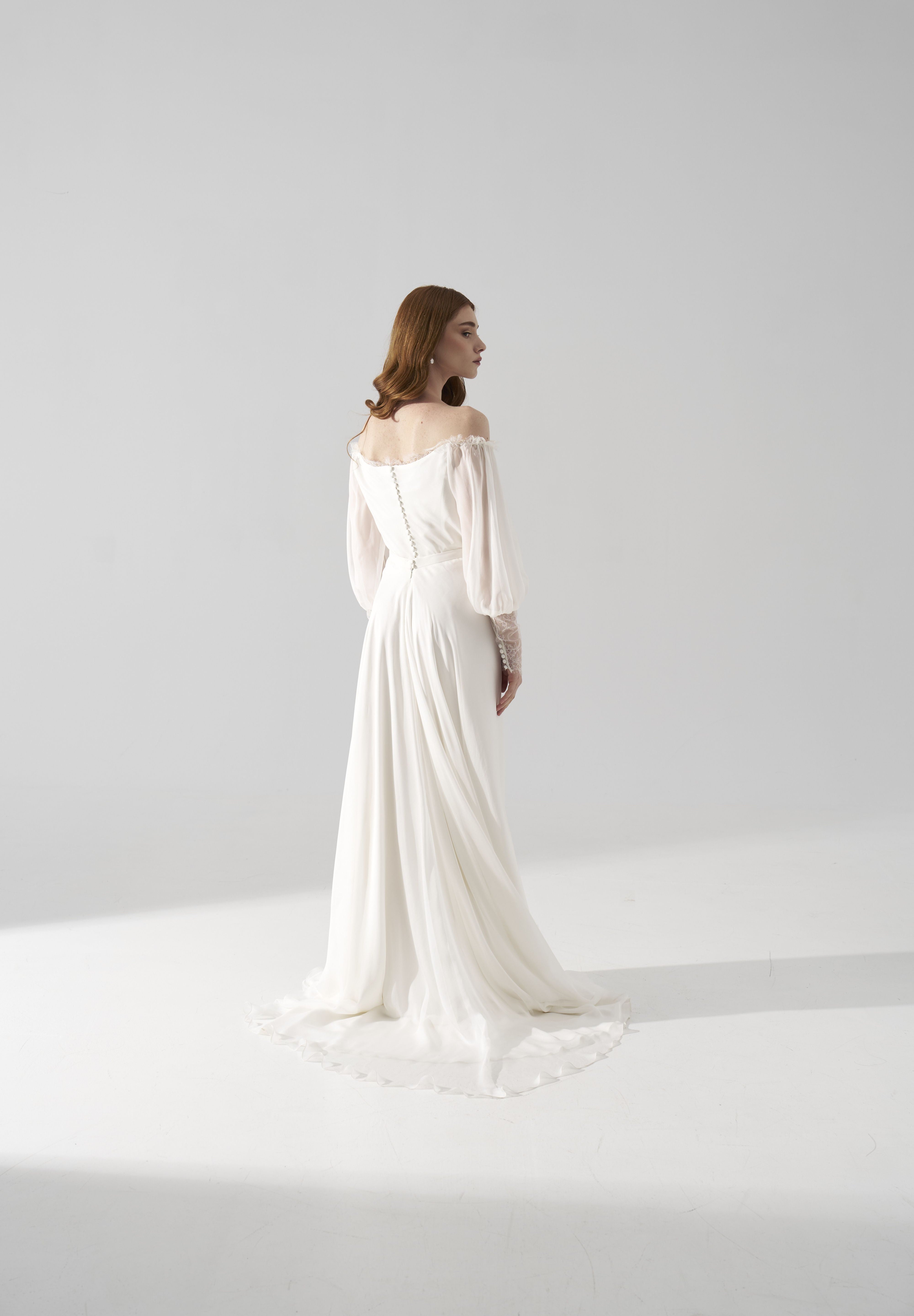 Rochie mireasa maneci Eris