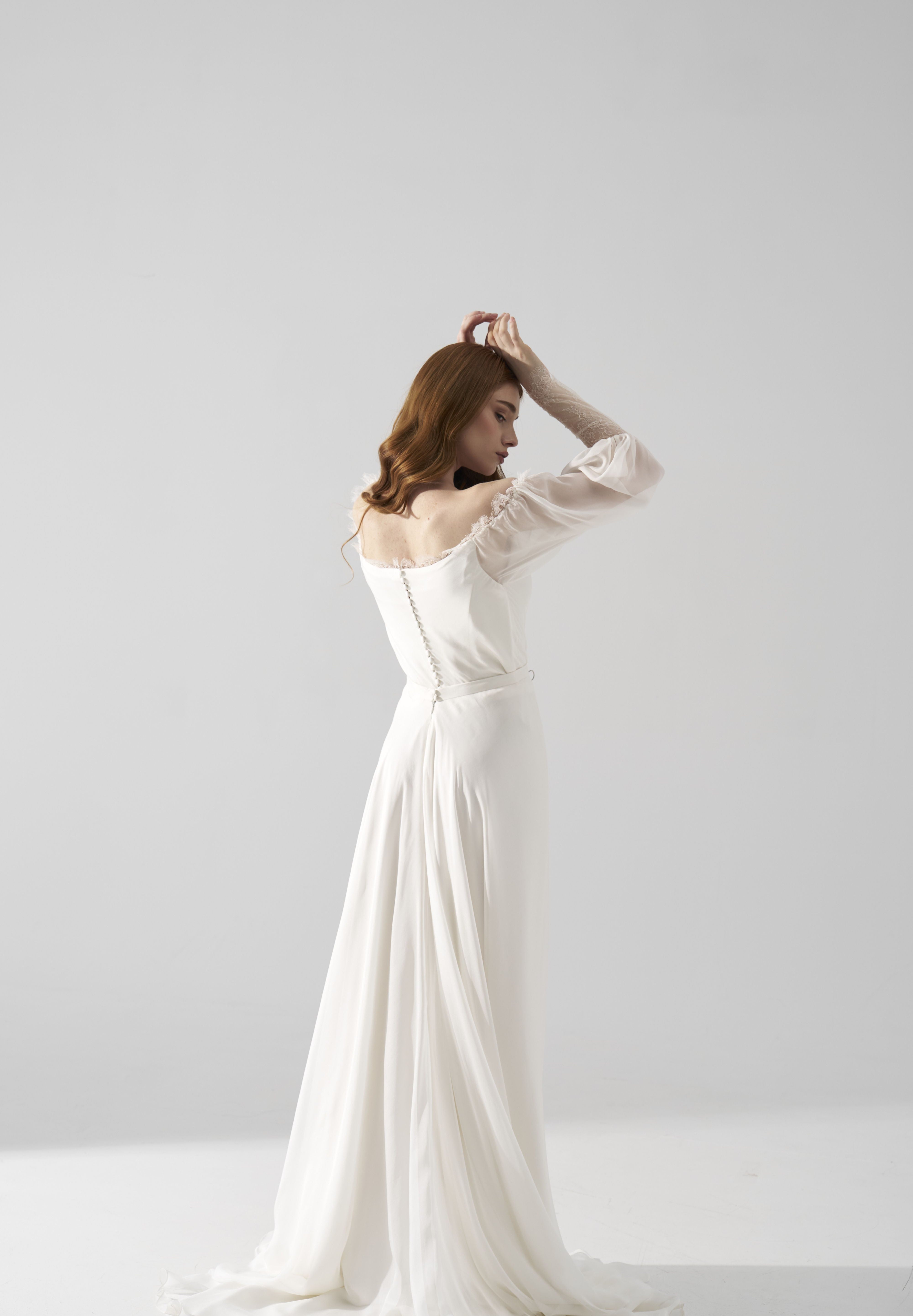 Rochie mireasa maneci Eris