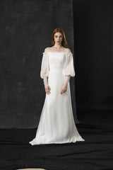 Rochie mireasa maneci Eris