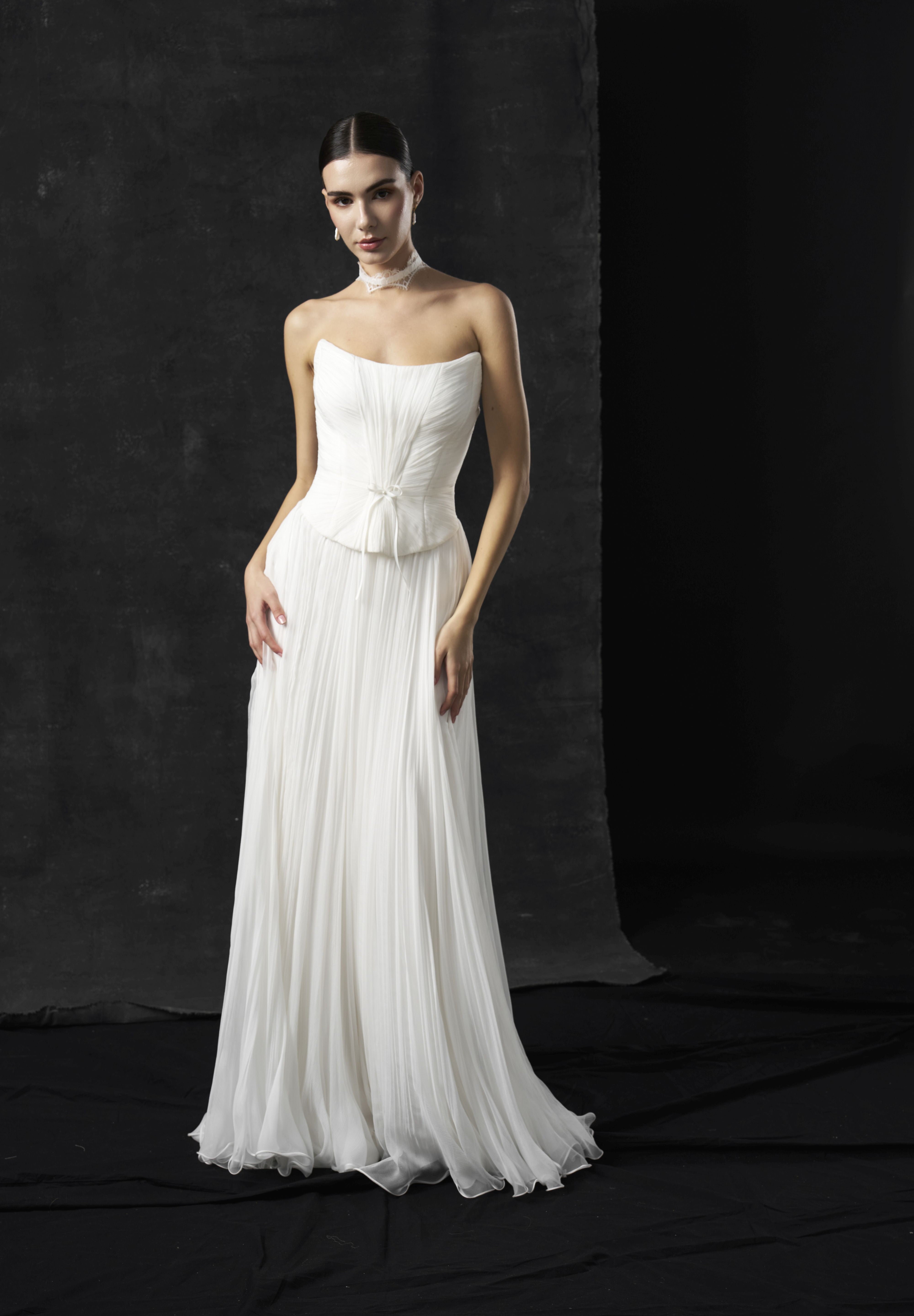 Rochie mireasa matase Serena