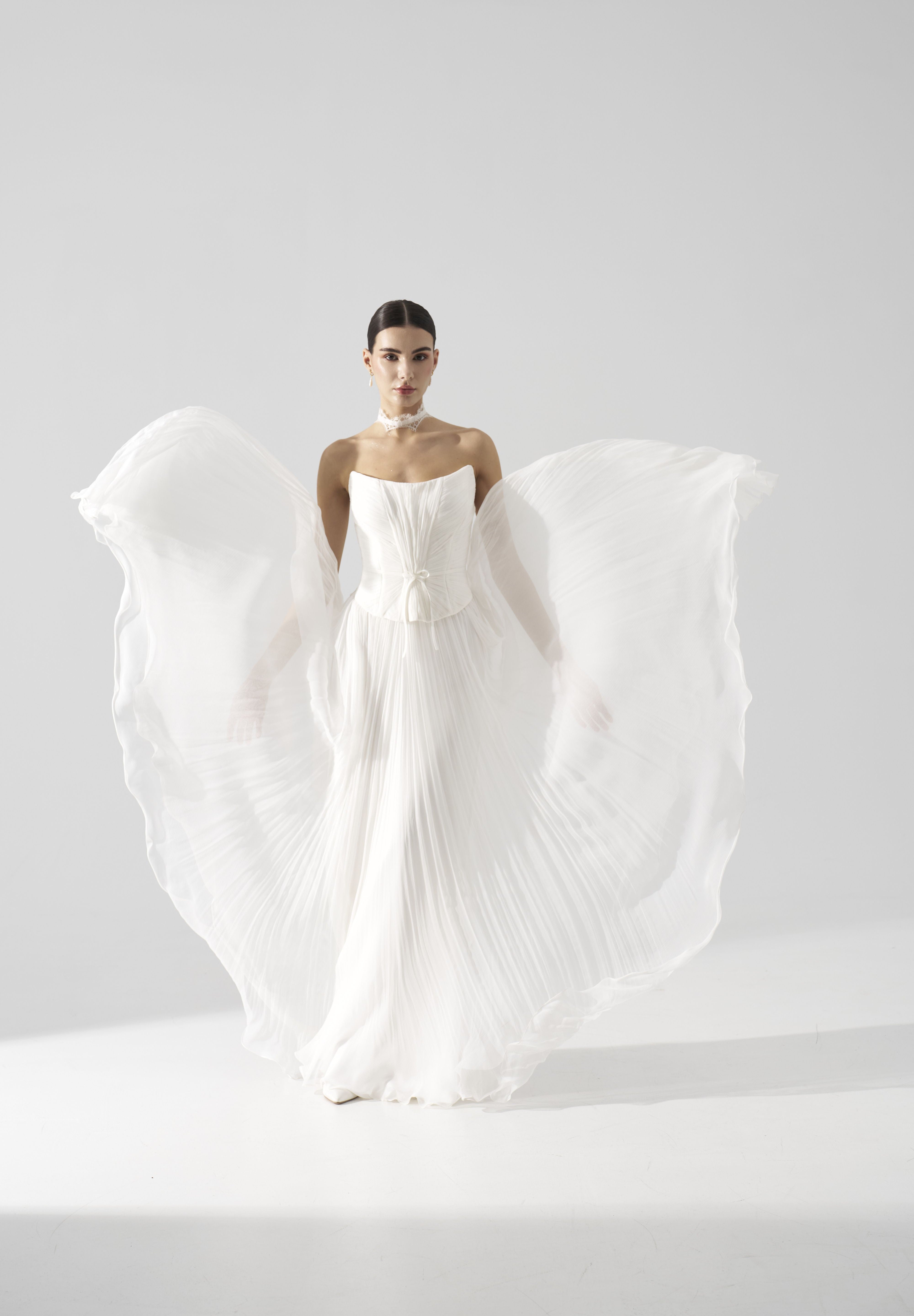 Rochie mireasa matase Serena