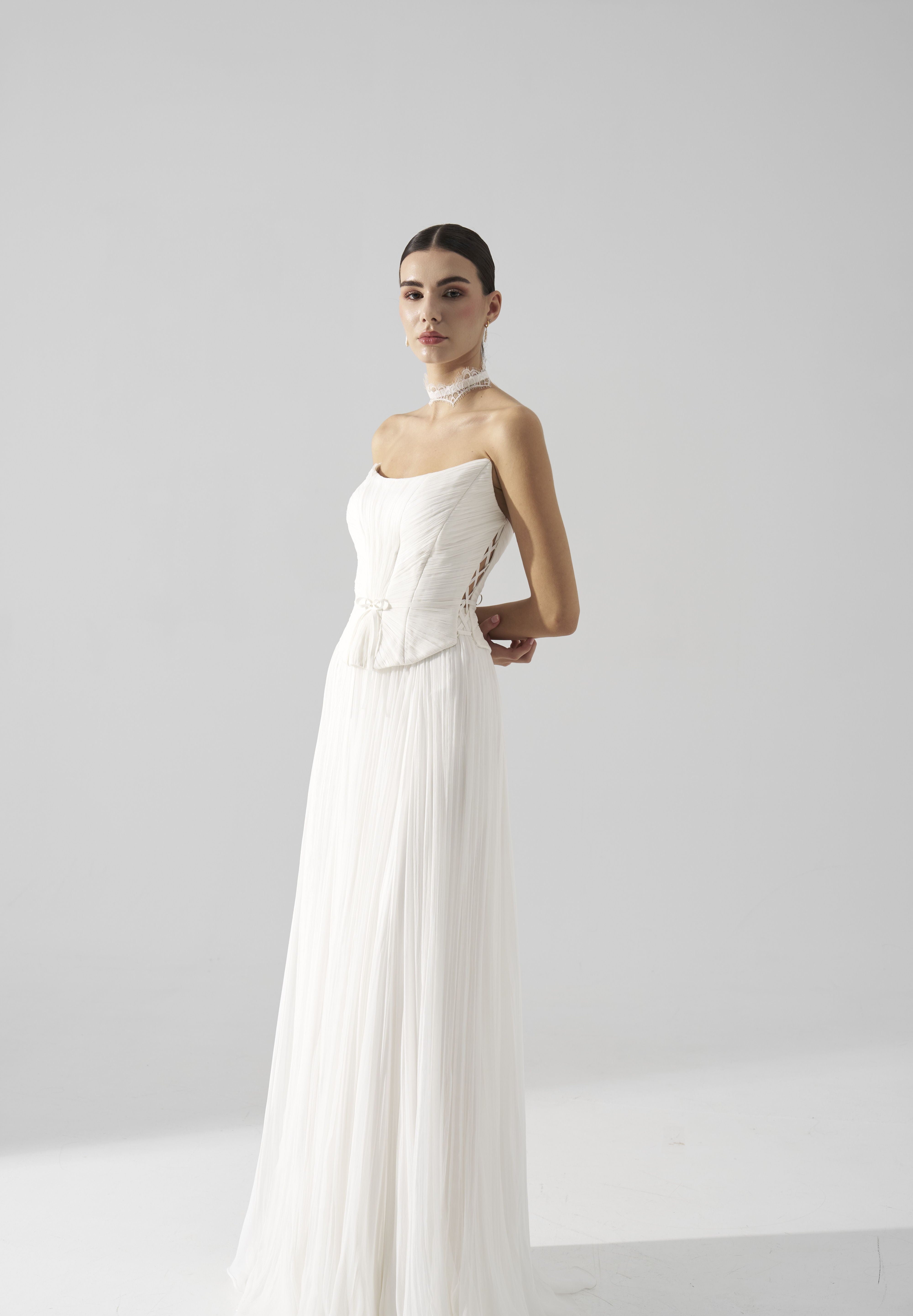 Rochie mireasa matase Serena