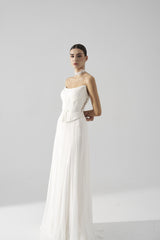 Rochie mireasa matase Serena