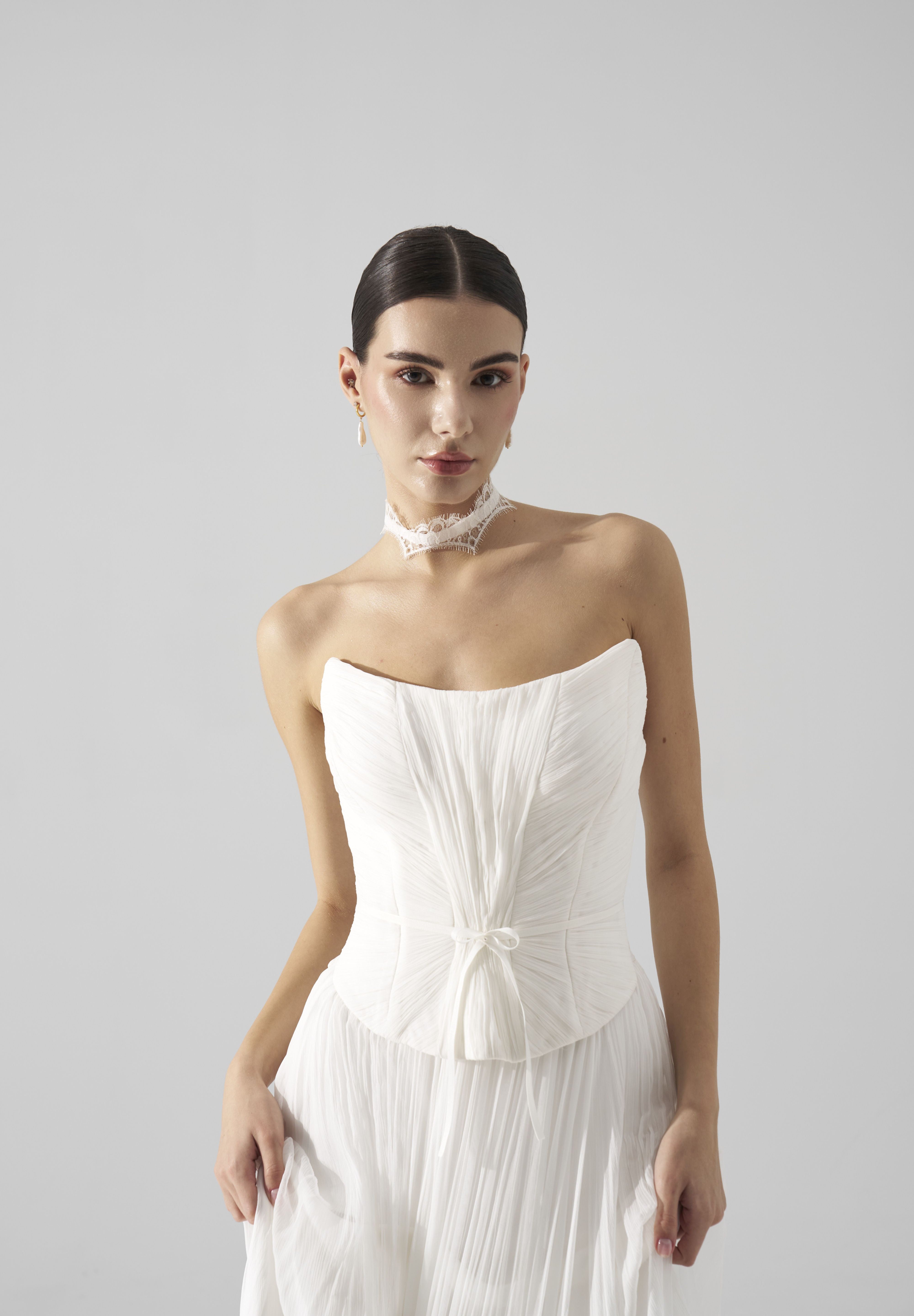 Rochie mireasa matase Serena