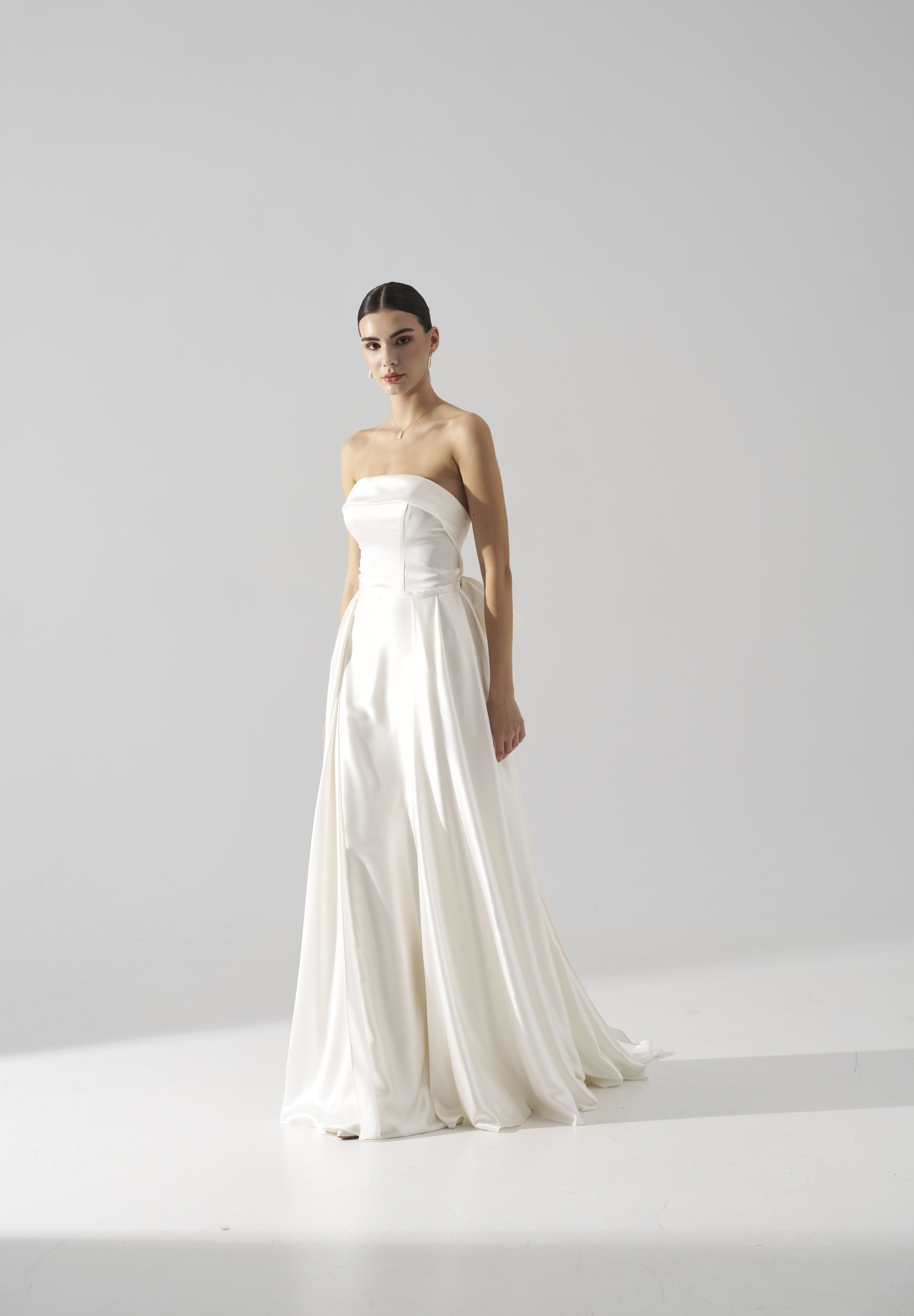 Rochie mireasa matase cu corset Celine