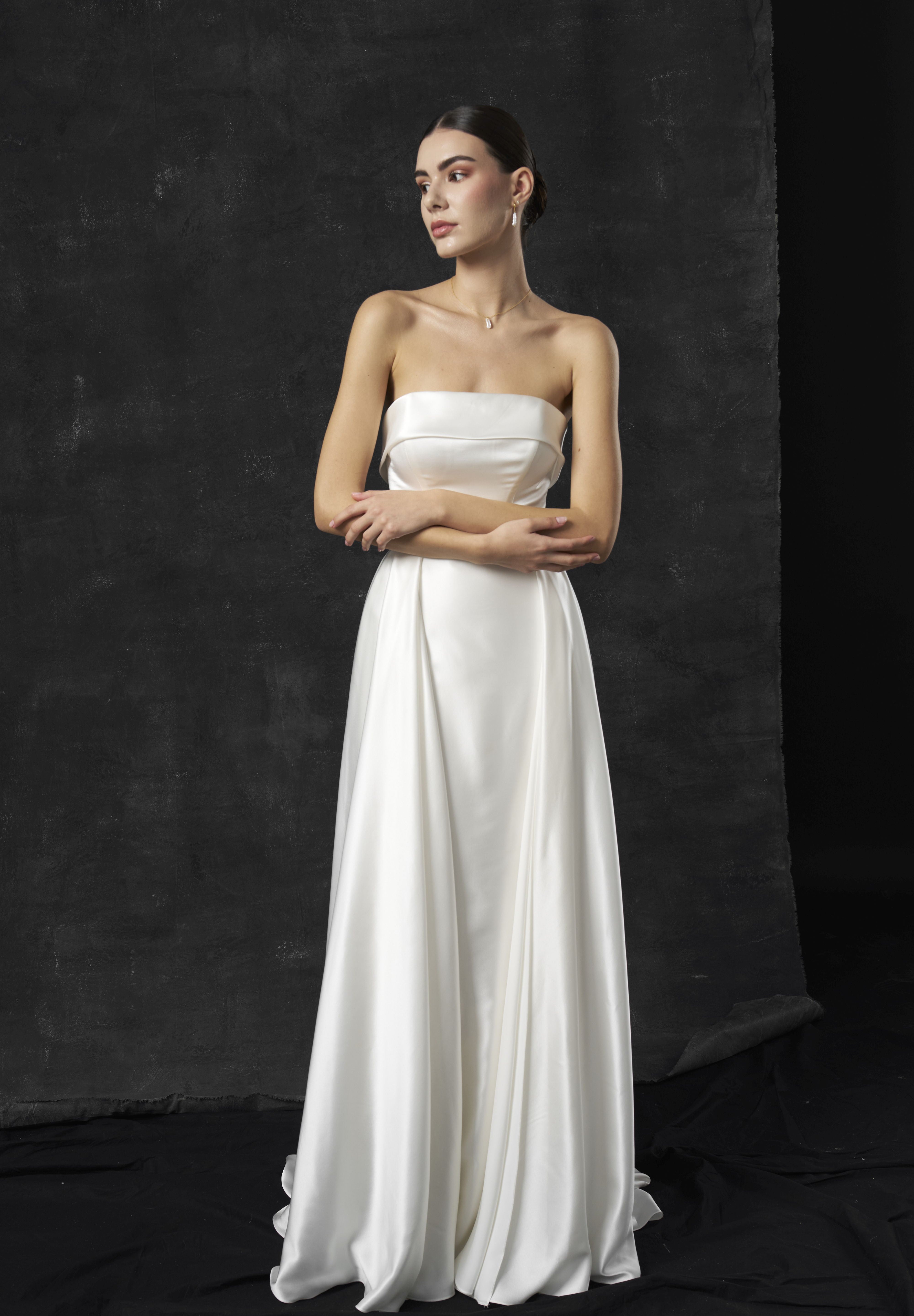 Rochie mireasa matase cu corset Celine