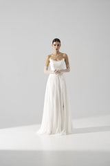 Rochie mireasa matase si dantela Brisa