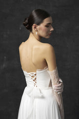 Rochie mireasa matase si dantela Brisa