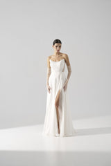 Rochie mireasa matase si dantela Brisa