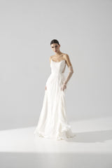 Rochie mireasa matase si dantela Brisa