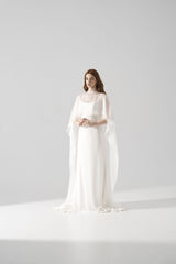 Rochie mireasa simpla matase Adele