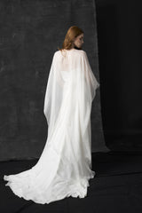 Rochie mireasa simpla matase Adele