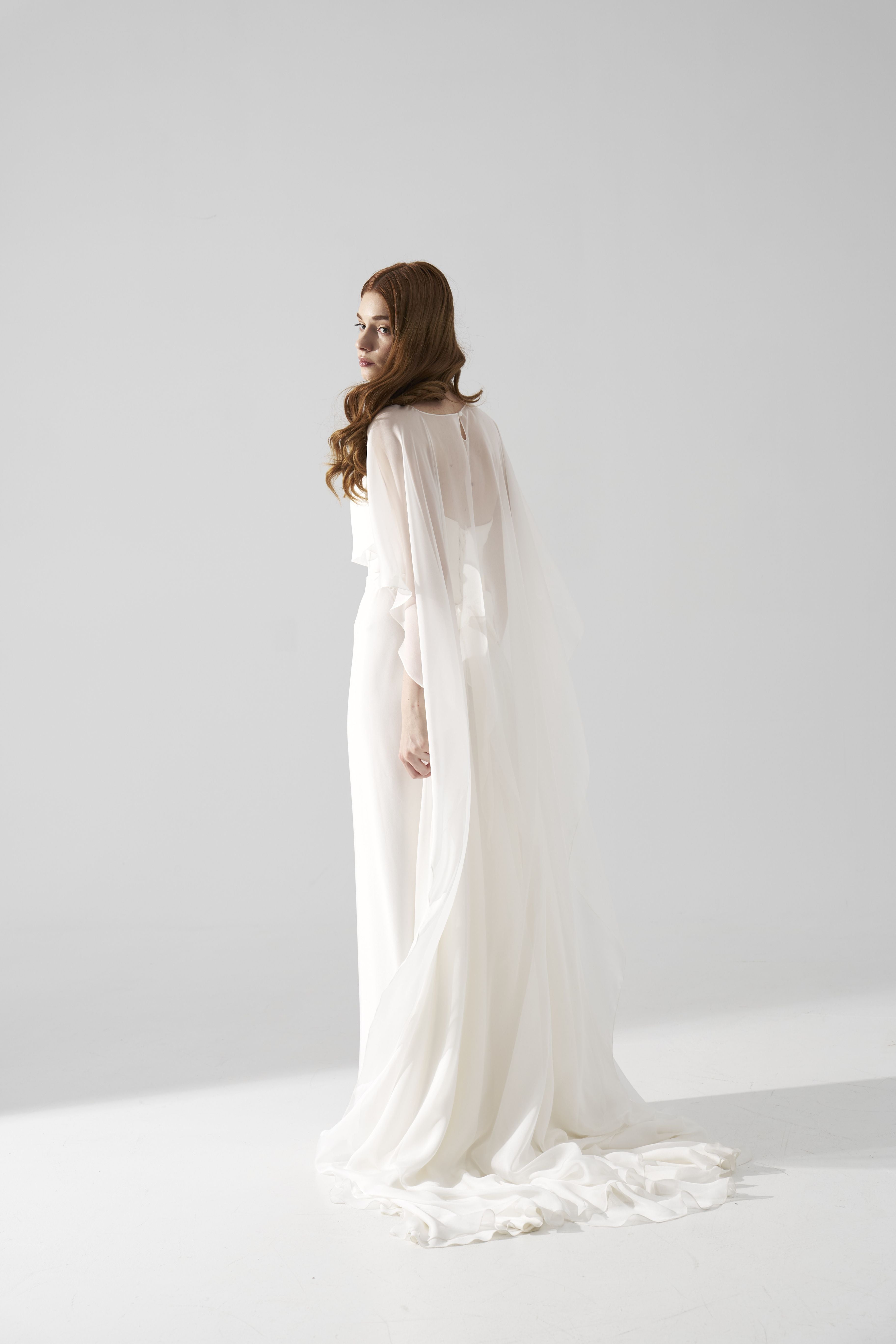 Rochie mireasa simpla matase Adele