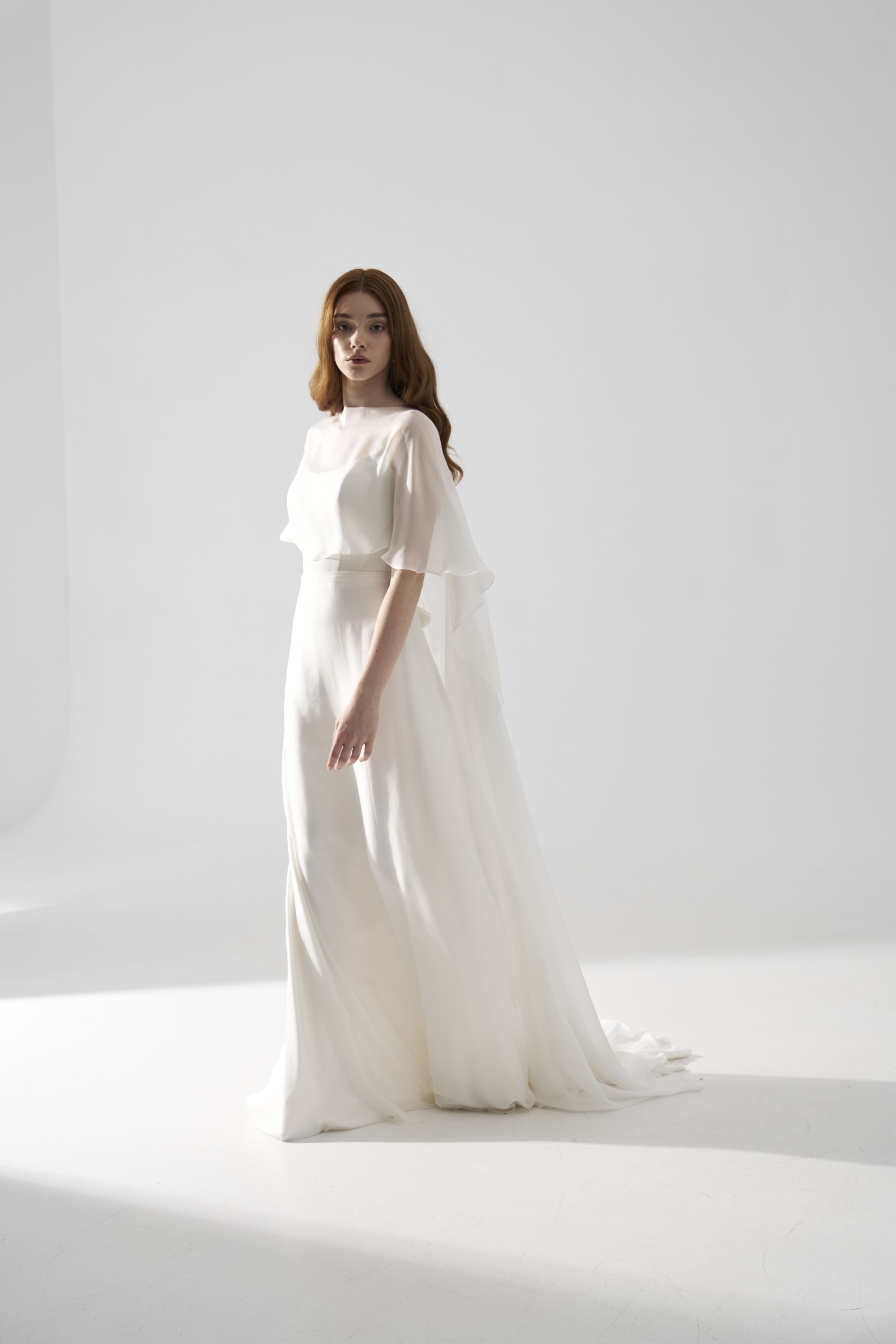 Rochie mireasa simpla matase Adele