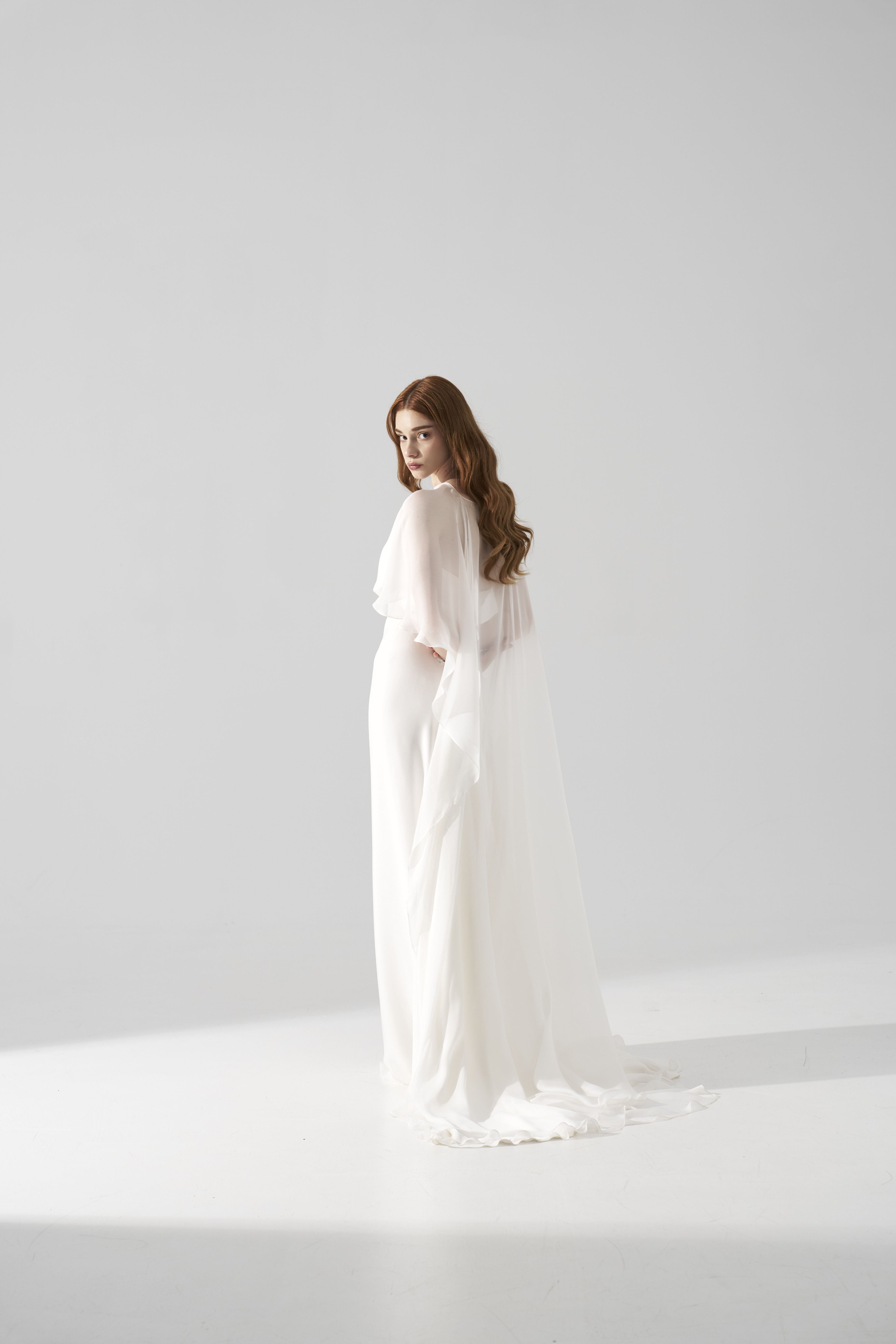 Rochie mireasa simpla matase Adele