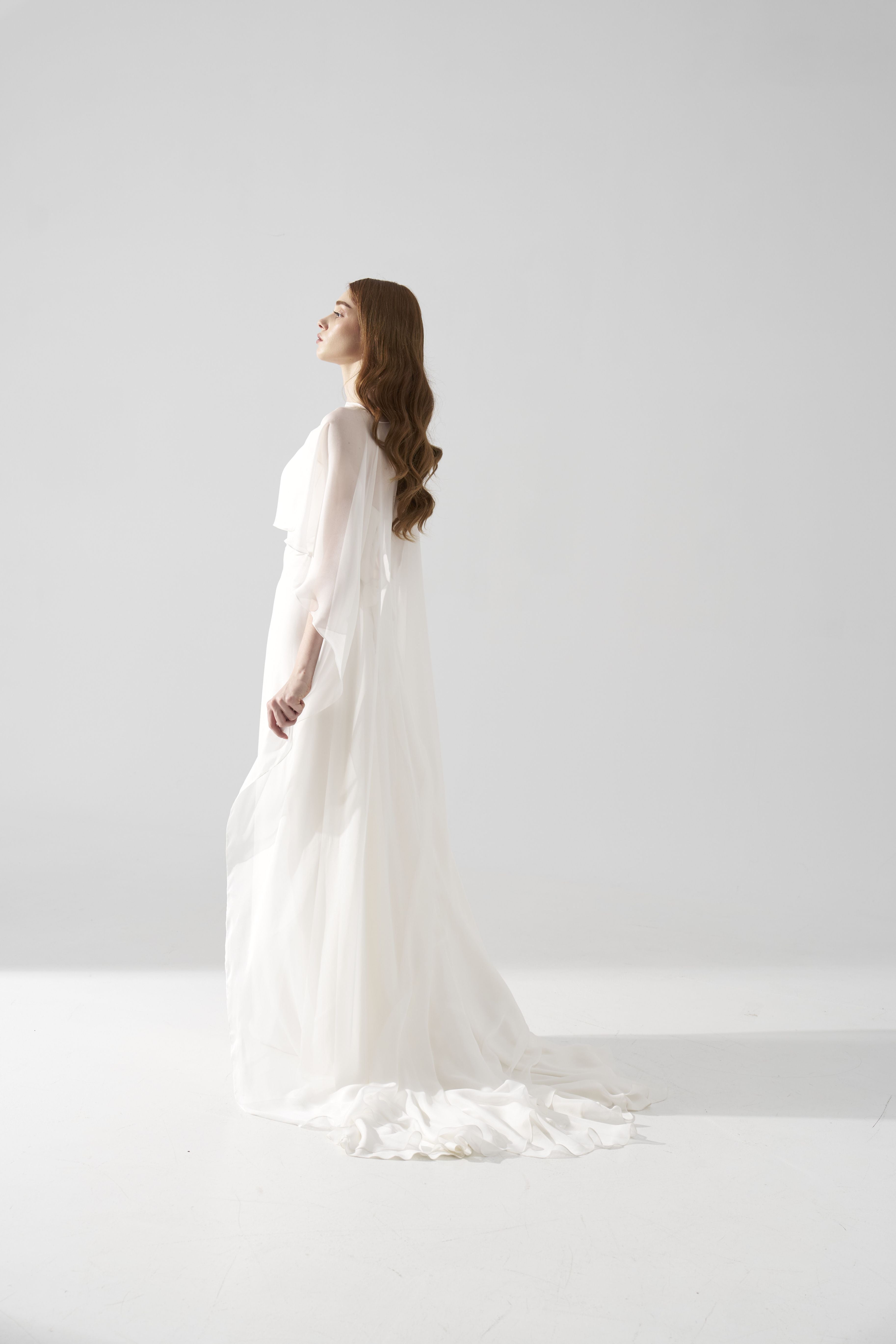 Rochie mireasa simpla matase Adele