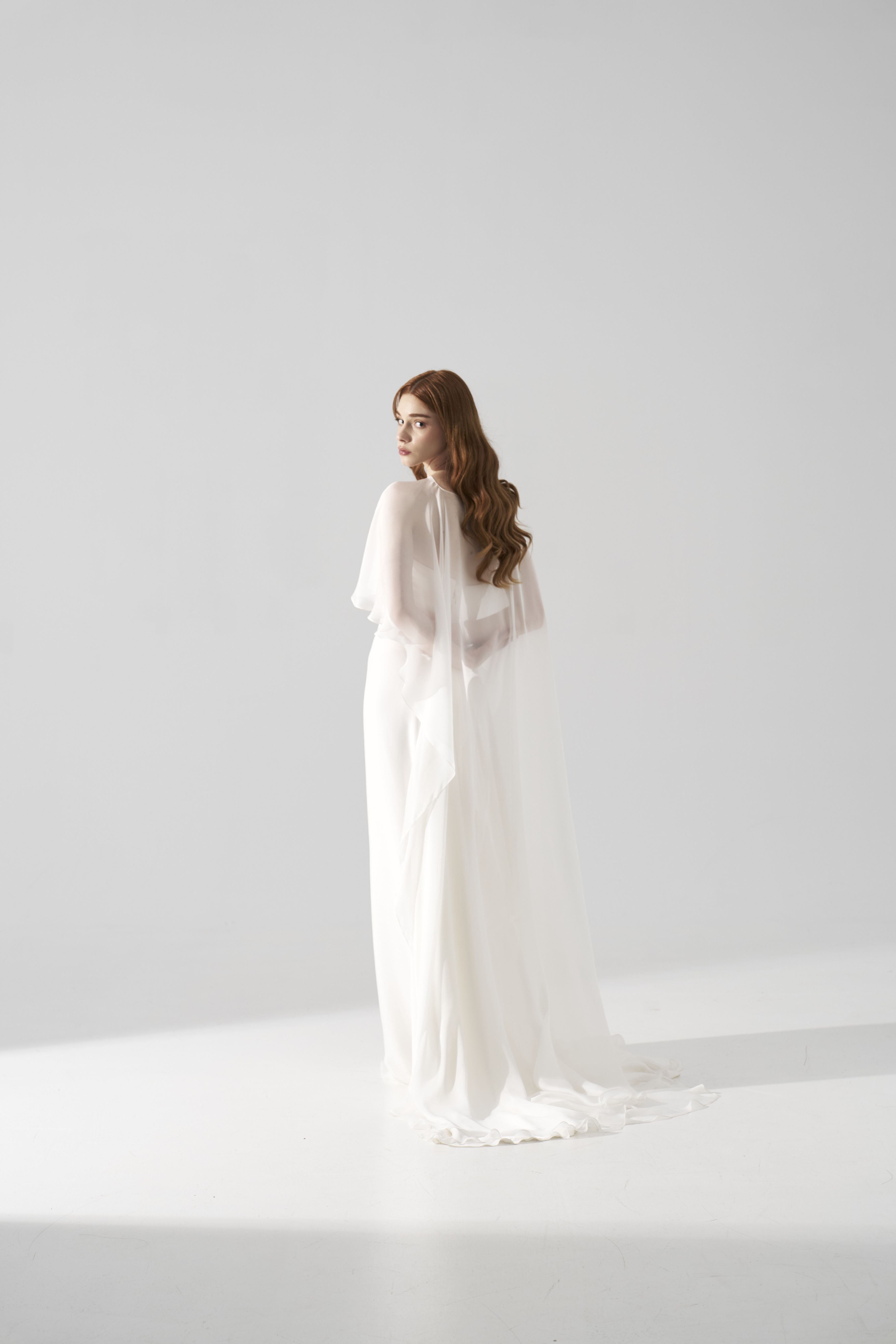 Rochie mireasa simpla matase Adele