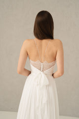 Rochie mireasa voal drapat Colette