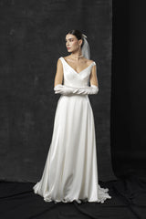 Rochie mireasaza matase Zaya