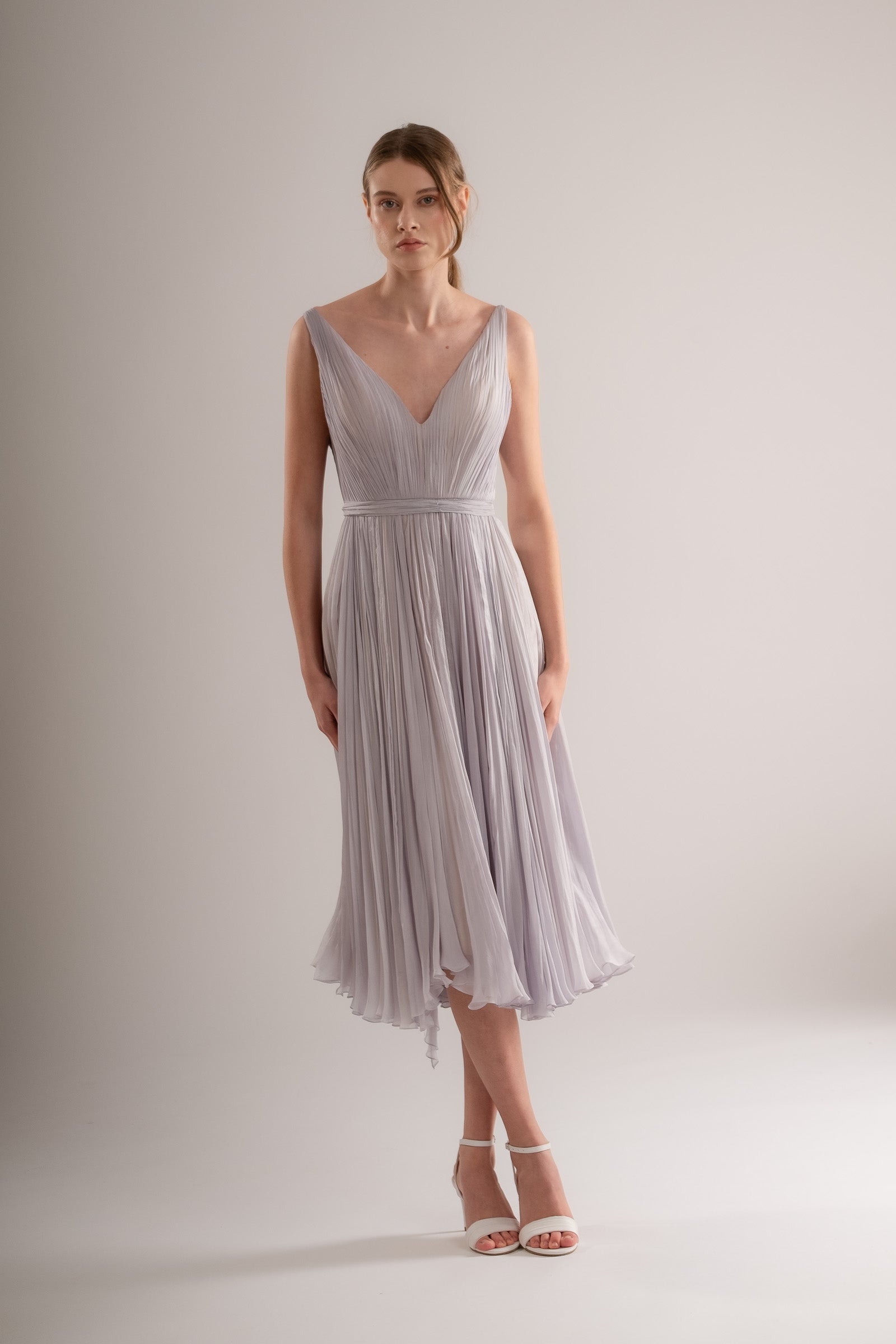 Lavender | Rochie midi cununie civila / ocazie marimea 36
