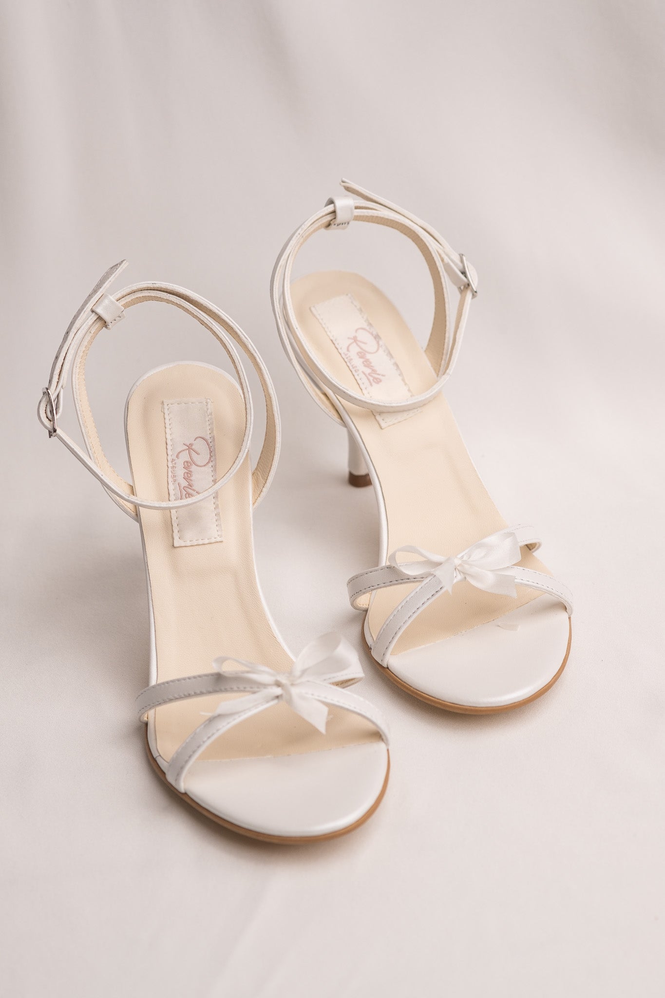 Sandale mireasa feminine cu fundita Sylvie