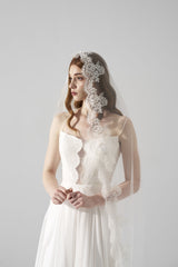 Baroque | Voal mireasa cu bordura dantela