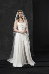 Baroque | Voal mireasa cu bordura dantela